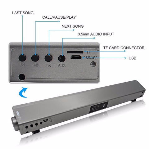 Speaker Sound Bar Wireless Subwoofer Soundbar Receiver Stereo Super Bass Loudspeaker For iphone TV Phone