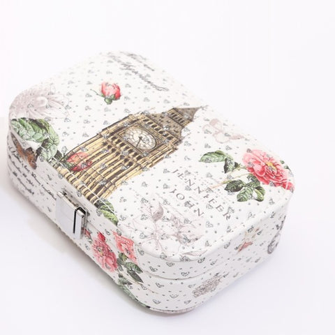 Women Jewelry Storage Box Earrings Necklace Storage Container Holder