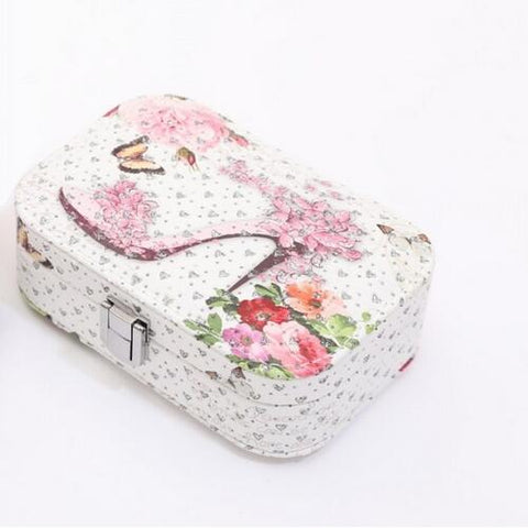 Women Jewelry Storage Box Earrings Necklace Storage Container Holder