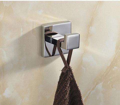 Stainless Steel Wall Mounted Smooth Bright Surface Chrome Steel Bathroom Towel Bar/Paper Holder/Robe Hook/Shelf