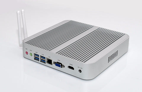 Business Barebone Computer Fanless Mini PC with Intel Core i3 ,,i5 , i7 ,