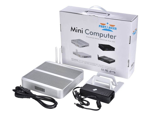 Business Barebone Computer Fanless Mini PC with Intel Core i3 ,,i5 , i7 ,