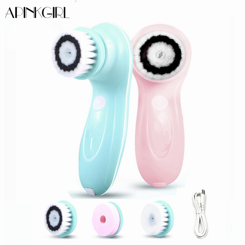 Facial Cleanser Cleaning Brush Skin Care Blackhead Remover Washing Massager Scrubber Face Cleaner Machine