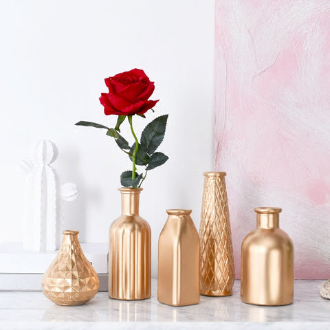GIEMZA GOLD Glass Vase for Decoration