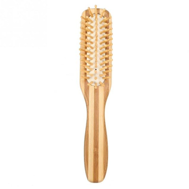 Bamboo Hair Brush Comb Hair care Anti-Static Paddle Handle Massage
